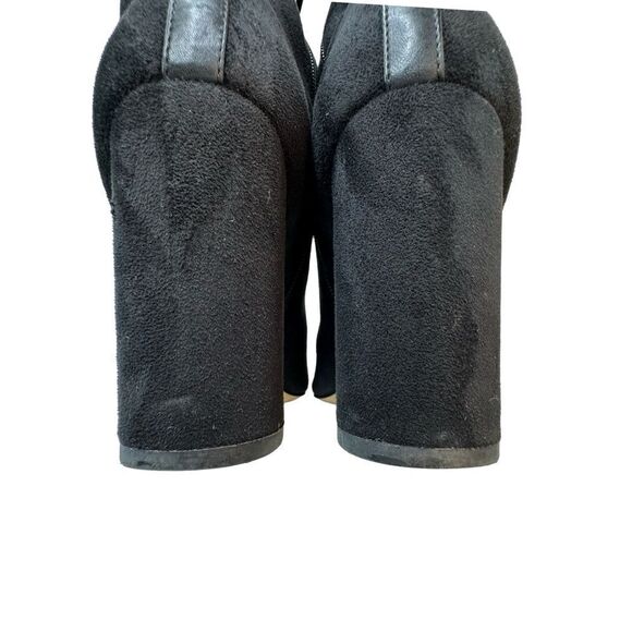CHELSEA & ZOE Black Mid High Heeled Boots Size 8 - Picture 14 of 16